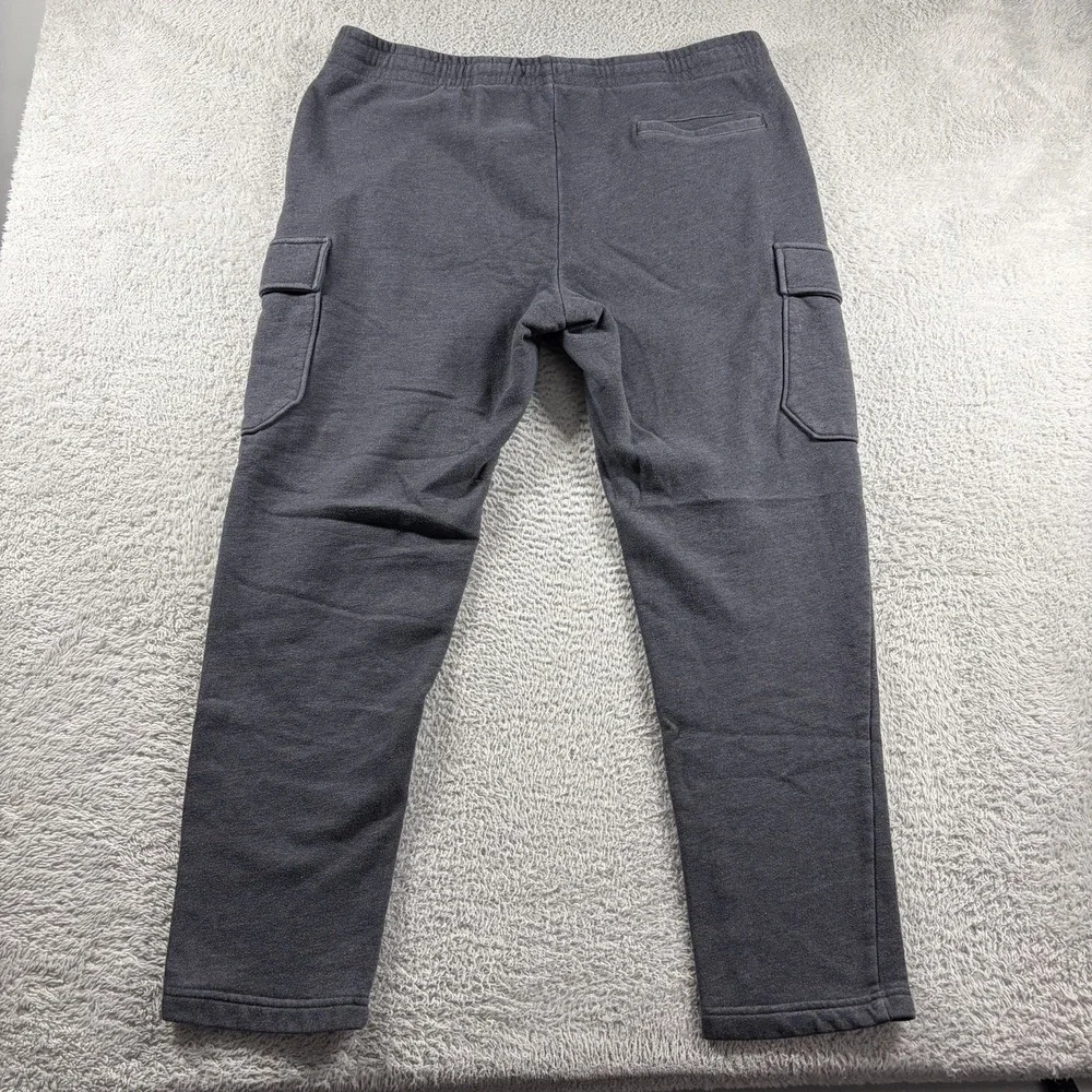 Tek Gear Ultra Soft Fleece Pants Mens XL Gray Cargo Sweat Pants Straight Leg